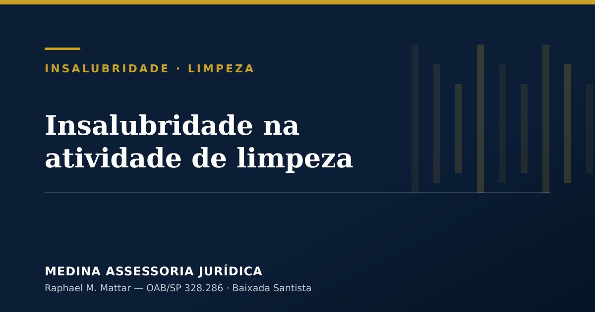 Insalubridade na atividade de limpeza