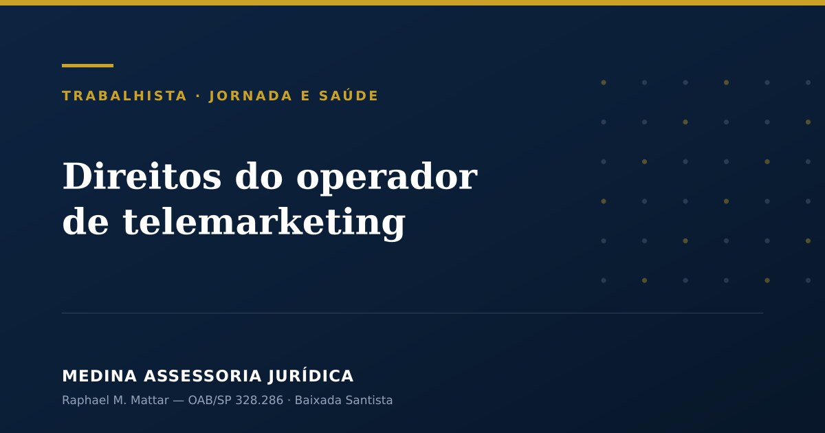 Direitos do operador de telemarketing